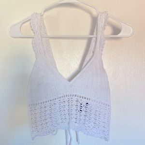 White crotchet top